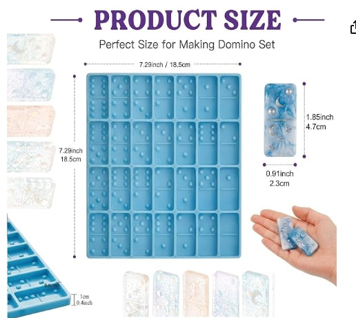 Custom Resin Domino Set – Personalized Colors & Style