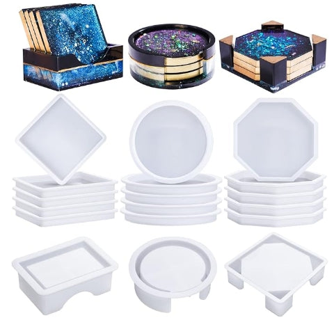 Custom Resin Coaster Set – Personalized Design