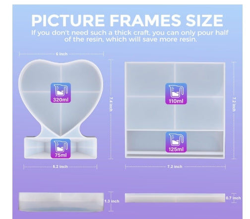 Custom Resin Photo Frame – Personalized Colors & Inclusions